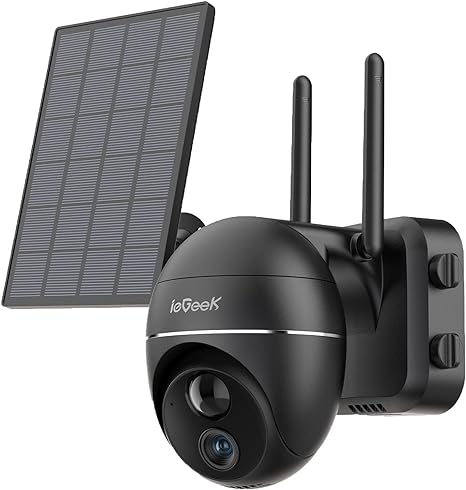 ieGeek Caméra Surveillance Solaire WiFi Extérieure sans Fil