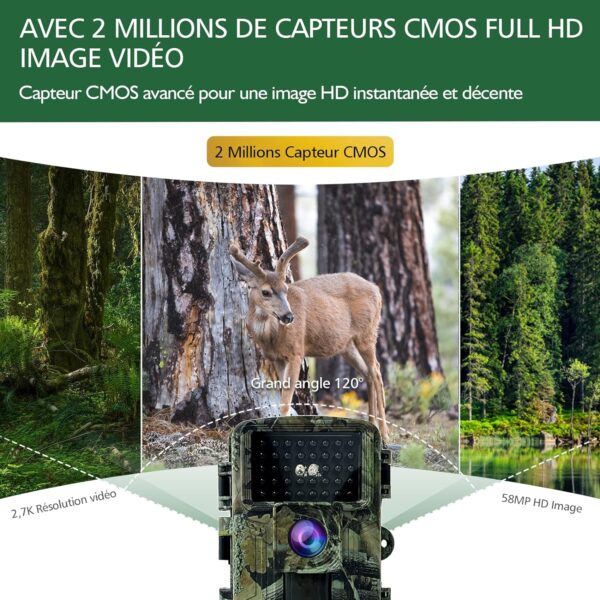 Image illustrant la résistance aux intempéries de la camera de surveillance chasse sous la pluie.