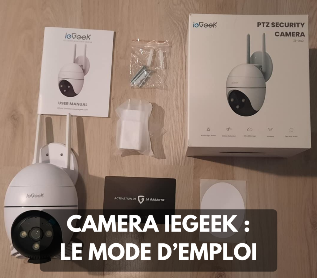 déballage de la camera de surveillance en vue eclaté