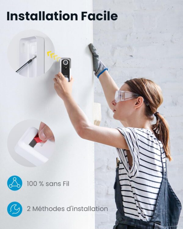 IeGeek Sonnette sans Fil avec Camera 2K Extérieur – Image 4