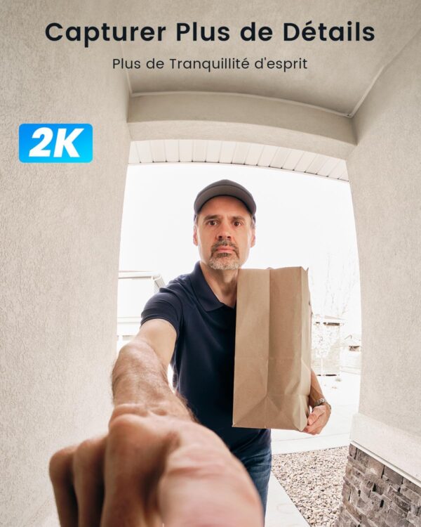 ieGeek 2K Sonnette sans Fil avec Camera Détection De Mouvement – Image 3