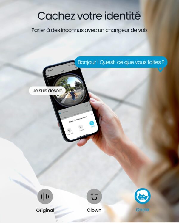 ieGeek Sonnette sans Fil Camera Exterieur Etanche grand angle 180° – Image 6